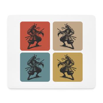 Samurai Japan Vintage Design - Mousepad (Querformat) - Weiß - Vorne