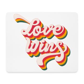 LGBTQ Pride Month - Love Wins - Mouse Pad (horizontal) - white - Front