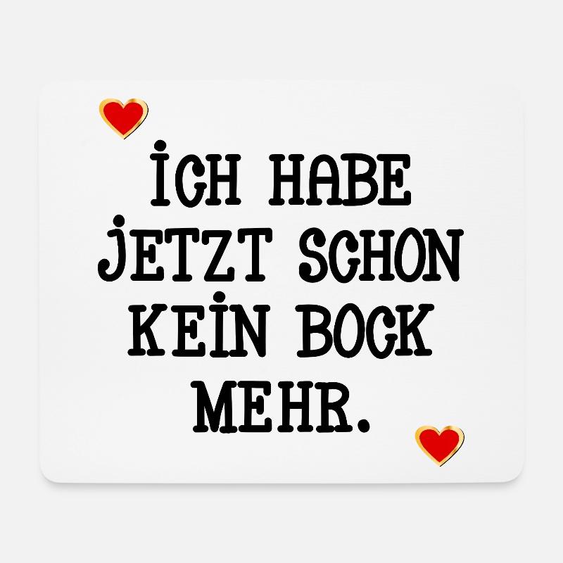 MOTIVATION KEIN BOCK - Mousepad (Querformat) - Weiß