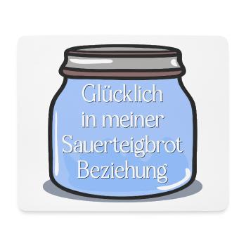 SAUERTEIG BROT BACKEN BEZIEHUNG - Mousepad (Querformat) - Weiß - Vorne