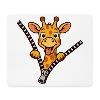 Freche Giraffe - Mousepad (Querformat) - Weiß - Vorne
