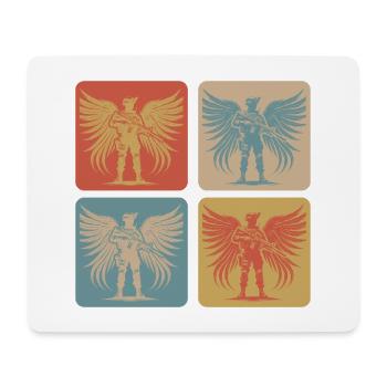 Soldaten Engel Vintage Design - Mousepad (Querformat) - Weiß - Vorne