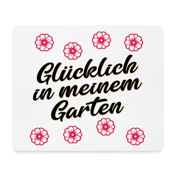 GÄRTNERIN GLÜCKLICH IM GARTEN - Mousepad (Querformat) - Weiß - Vorne