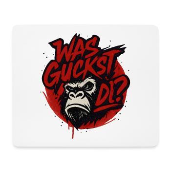 Was guckst du? - Mousepad (Querformat) - Weiß - Vorne