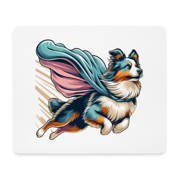 Super Dog Australian Shepherd Sheppie Gift - Mouse Pad (horizontal) - white - Front