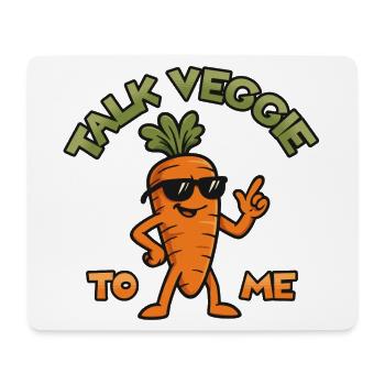 Talk Veggie To Me Carrot Graphic - Mouse Pad (horizontal) - white - Front
