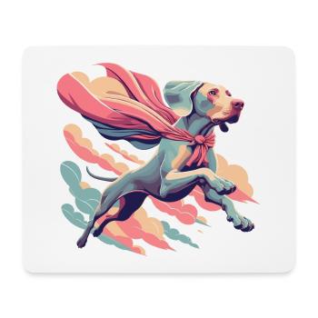 Super chien braque de Weimar Weimi Cape Cape cadeau - Tapis de souris (format paysage) - blanc - Devant