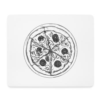 Pizza - Tapis de souris (format paysage) - blanc - Devant