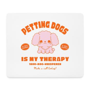 Hundetherapie mit Kaffee-Charme - Mousepad (Querformat) - Weiß - Vorne