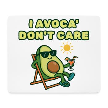 Avocado Chill : Avoca m’en fiche - Tapis de souris (format paysage) - blanc - Devant