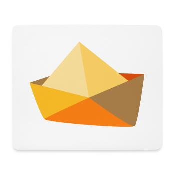 yellow boat paper ship maritime sea water - Mouse Pad (horizontal) - white - Front