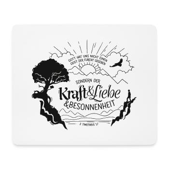 Gott hat uns keinen Geist der Furcht gegeben - Mousepad (Querformat) - Weiß - Vorne