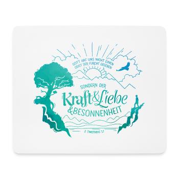 Gott hat uns keinen Geist der Furcht gegeben - Mousepad (Querformat) - Weiß - Vorne