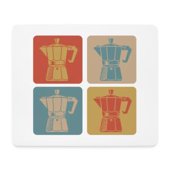 Retro Espresso Maker - Mouse Pad (horizontal) - white - Front