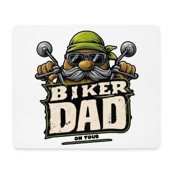 Papa motard - Tapis de souris (format paysage) - blanc - Devant