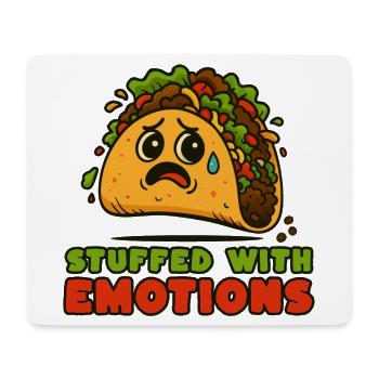 Tacos filled with emotion - Mouse Pad (horizontal) - white - Front