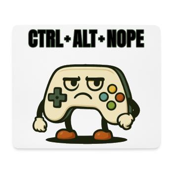 CTRL ALT NOPE Controller Meme - Mouse Pad (horizontal) - white - Front