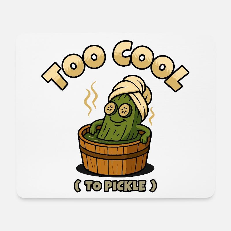 Too Cool To Pickle - Mouse Pad (horizontal) - white