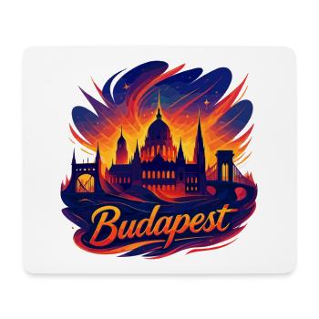 Budapest Capital Hungary Silhouette Gift - Mouse Pad (horizontal) - white - Front
