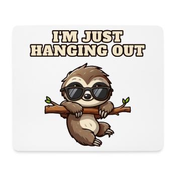 Sloth with sunglasses hanging out - Mouse Pad (horizontal) - white - Front