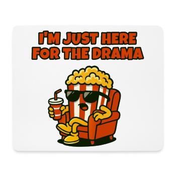 Popcorn Diva Drama - Tapis de souris (format paysage) - blanc - Devant