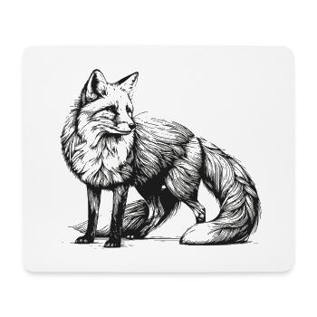 Renard – Garde forestier - Tapis de souris (format paysage) - blanc - Devant