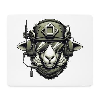 Schaf Militär Design - Mousepad (Querformat) - Weiß - Vorne