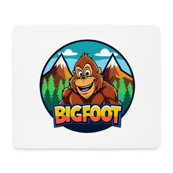 BigFoot Cartoon Wilderness Logo - Mouse Pad (horizontal) - white - Front