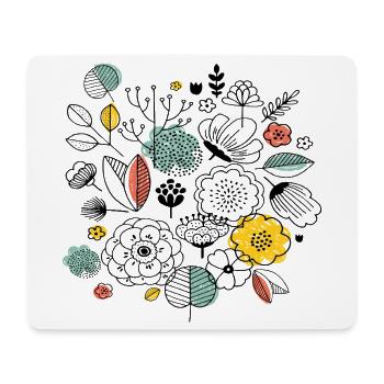 Flower Power - Mousepad (Querformat) - Weiß - Vorne
