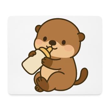Sea Otter Sipping Fun - Mouse Pad (horizontal) - white - Front