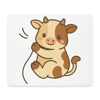 Kuschelkalb-Charme - Mousepad (Querformat) - Weiß - Vorne