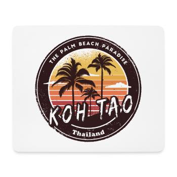 Koh Tao, Thaïlande, Vintage Design - Tapis de souris (format paysage) - blanc - Devant