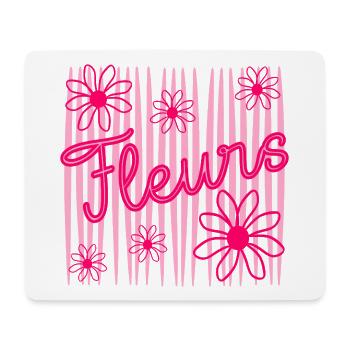 Fleurs - Tapis de souris (format paysage) - blanc - Devant