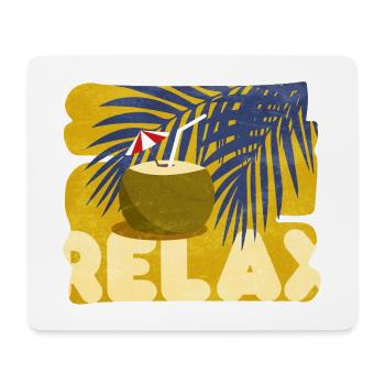 Ambiance relax estivale comique coktail - Tapis de souris (format paysage) - blanc - Devant
