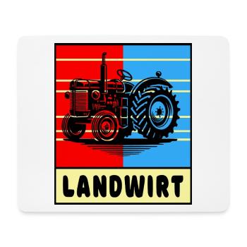 Conception du tracteur agricole - Tapis de souris (format paysage) - blanc - Devant