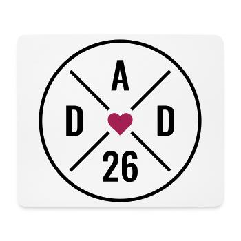 Dad 26 Heart Baby Father Father's Day Gift Dad 2026 - Mouse Pad (horizontal) - white - Front