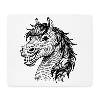 Elegantes Pferd – Silhouette für Reiterfans - Mousepad (Querformat) - Weiß - Vorne