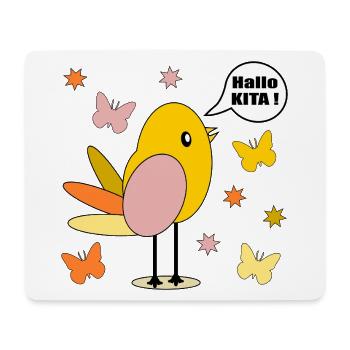 HALLO KITA KIND KINDERTAGESSTÄTTE VOGEL - Mousepad (Querformat) - Weiß - Vorne