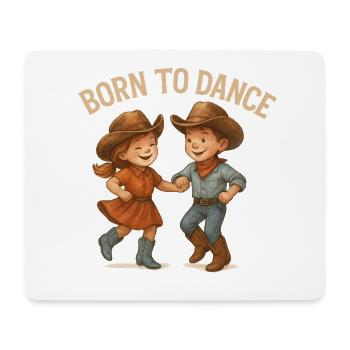 Born to Dance enfants en tenue country - Tapis de souris (format paysage) - blanc - Devant