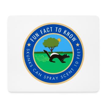 Skunks can spray scent 10 feet - Mouse Pad (horizontal) - white - Front