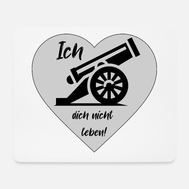 Ich Kanone dich nicht leben - Mousepad (Querformat) - Weiß