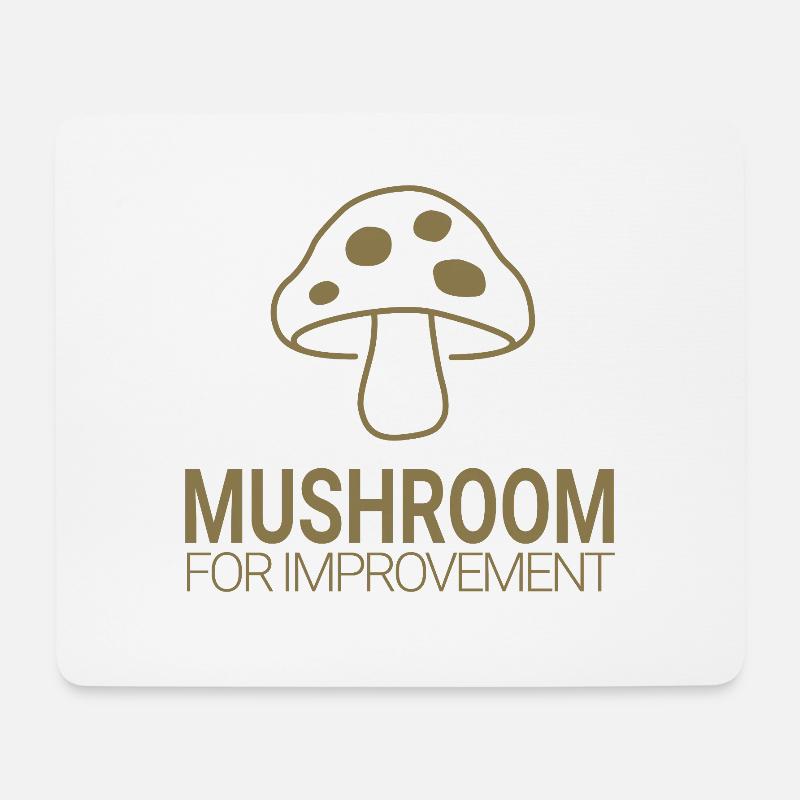 Mushroom for Improvement - Mousepad (Querformat) - Weiß