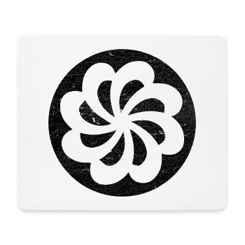 Armenian Eternity Spiral in a Black Circle - Mouse Pad (horizontal) - white - Front