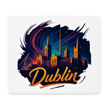 Dublin Capital Ireland Silhouette Gift - Mouse Pad (horizontal) - white - Front