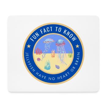 Jellyfish have no heart or brain - Mouse Pad (horizontal) - white - Front