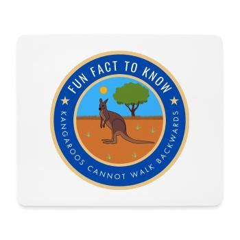 Kangaroos cannot walk backwards - Mouse Pad (horizontal) - white - Front