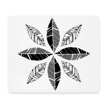 Feuilles Étoile - Tapis de souris (format paysage) - blanc - Devant