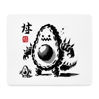 Elegantes asiatisches Kalligraphie-Blumendesign - Mousepad (Querformat) - Weiß - Vorne