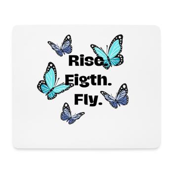 Steigen. Kämpfen. Fliege - Schmetterling - Mousepad (Querformat) - Weiß - Vorne