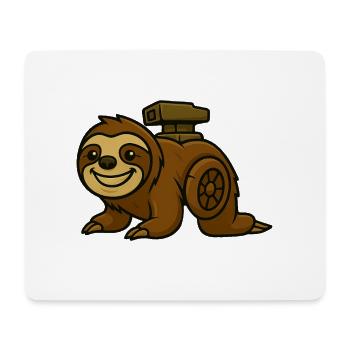 Faultier Turbo Design - Mousepad (Querformat) - Weiß - Vorne